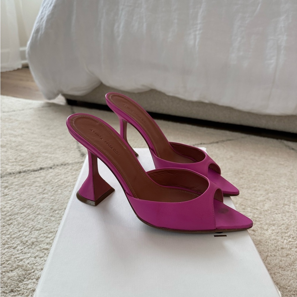 Chic Fuchsia Open-Toe Heels